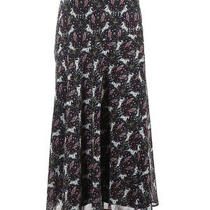 Boden Black and White Horse Print Maxi Skirt